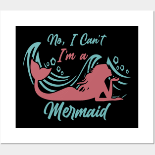 Funny Mermaid Posters and Art